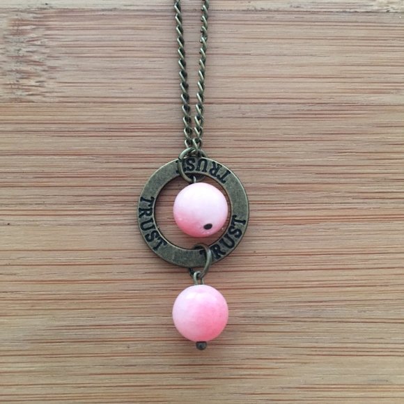 2 for $32 / Pink Stone Trust Necklace - Picture 1 of 7